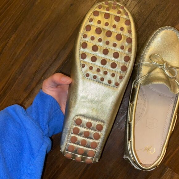 Cary Loafers Color Soft Gold Metallic size 6.5= 36.5 - Picture 6 of 15